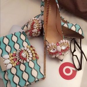 Gedebe Crossbody Bag and shoe in Snakeskin Leather